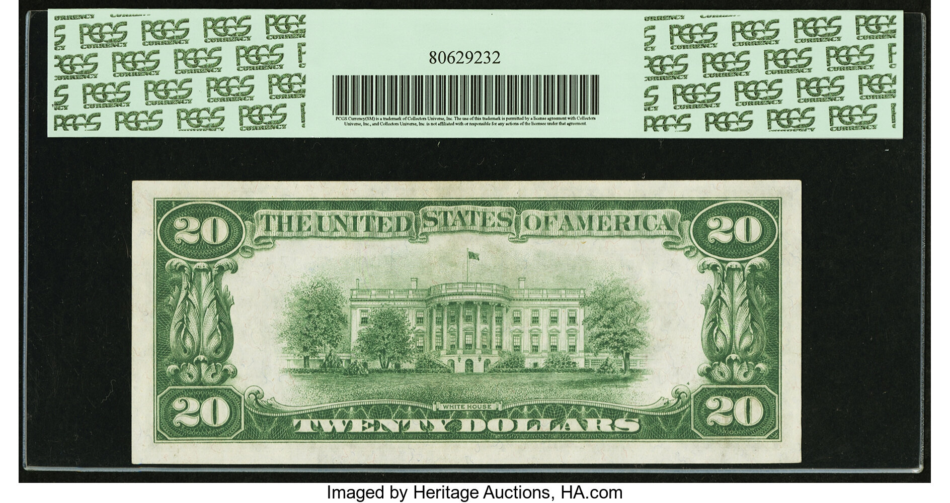 image for: Fr. 2050-E* $20 1928 Federal Reserve Note. PCGS Choice About New 55....