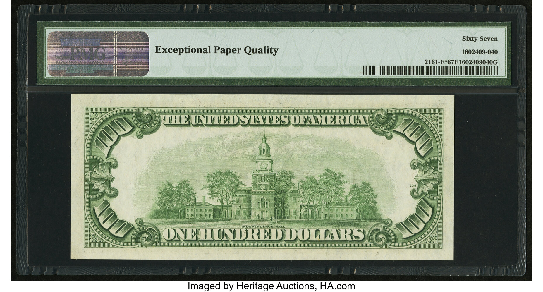 image for: Fr. 2161-E* $100 1950D Federal Reserve Note. PMG Superb Gem Unc 67 EPQ....