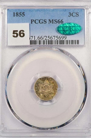 image for: 3CS 1855 PCGS MS66 CAC