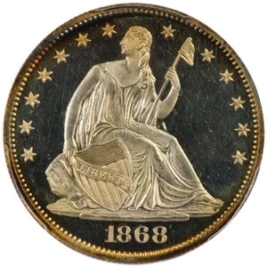 image for: 50C 1868 PCGS PR66 CAM EX SIMPSON