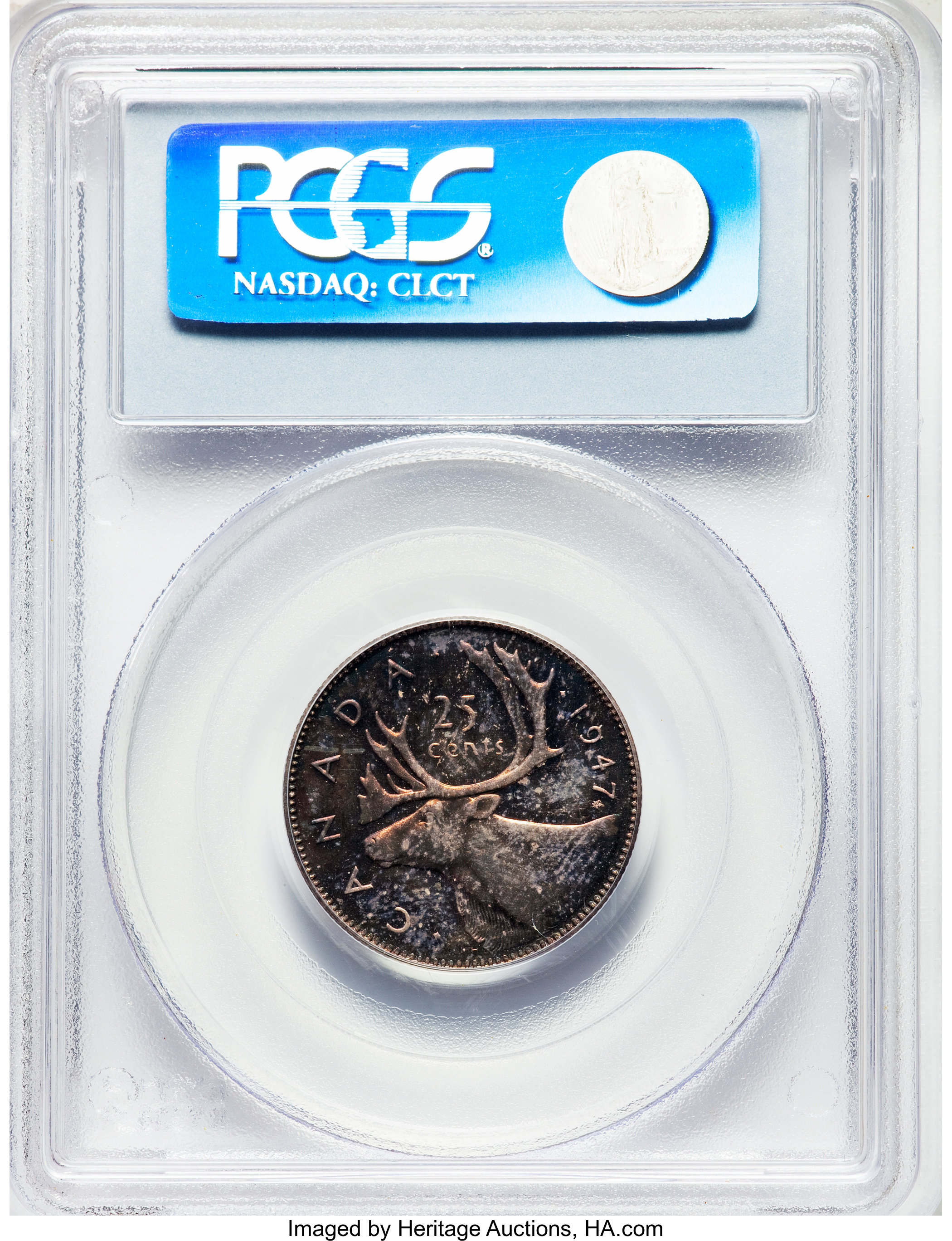 image for: George VI Specimen "Maple Leaf" 25 Cents 1947 SP65 PCGS