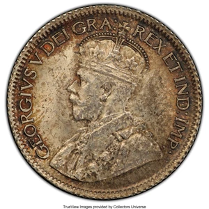 image for: George V 10 Cents 1920 MS65 PCGS