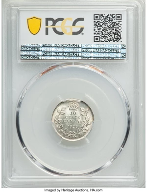 image for: George V 10 Cents 1920 MS63 PCGS