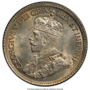 image for: George V 10 Cents 1921 MS64 PCGS