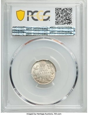 image for: George V 10 Cents 1921 MS64 PCGS