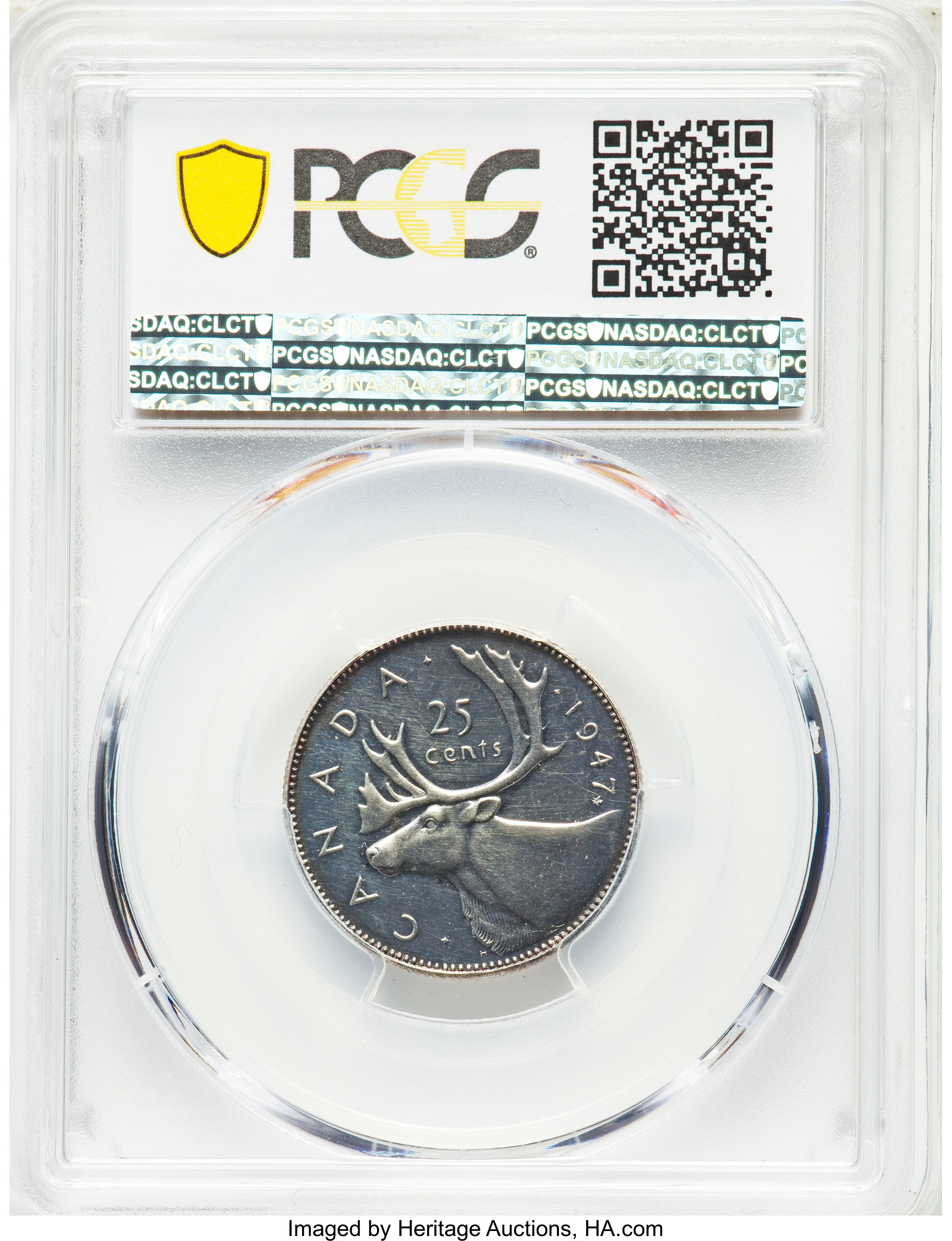 image for: George VI Specimen "Maple Leaf" 25 Cents 1947 SP62 PCGS