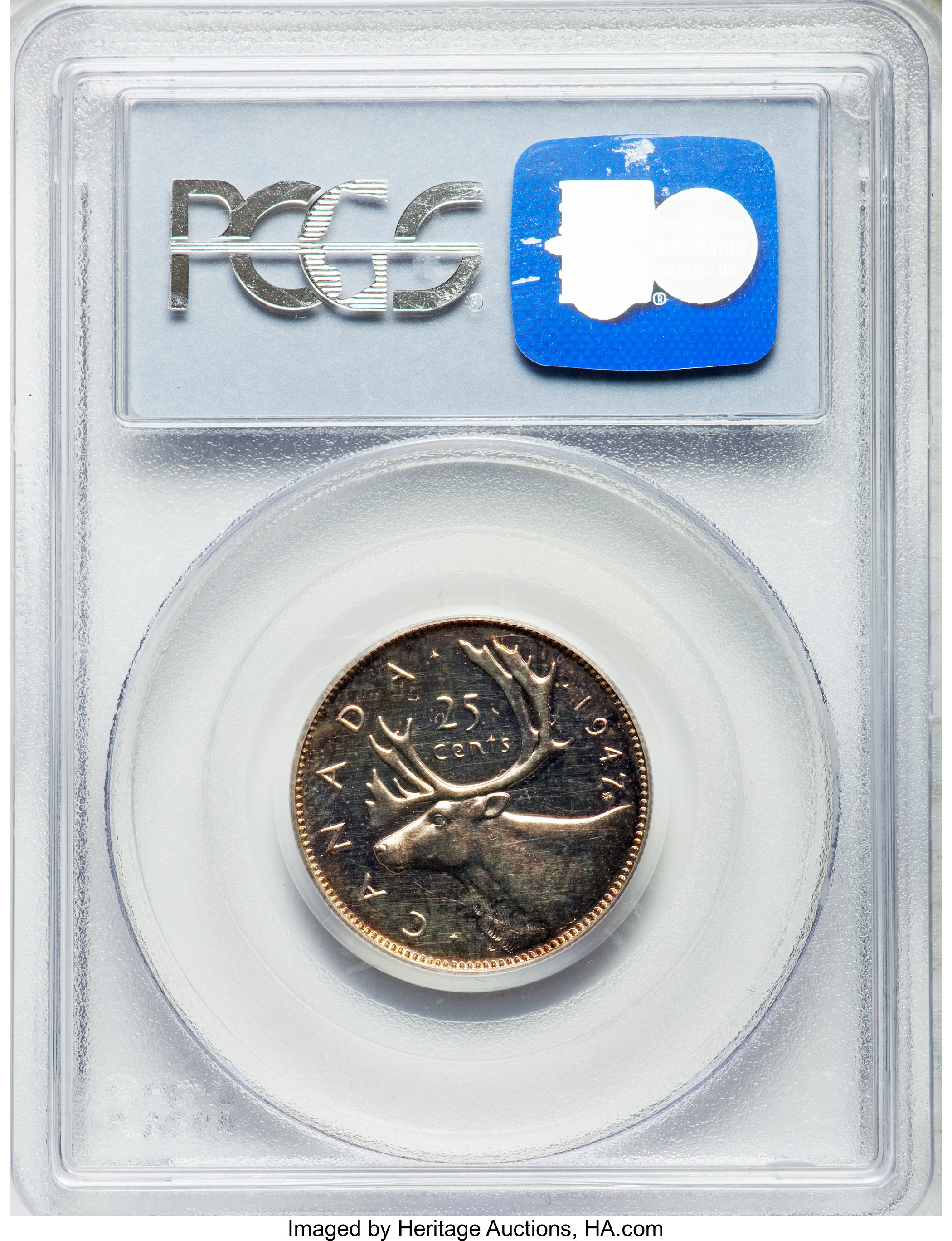 image for: George VI Specimen "Maple Leaf" 25 Cents 1947 SP64 PCGS