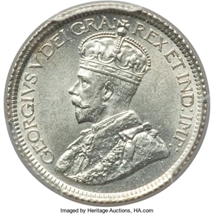 image for: George V 10 Cents 1921 MS63 PCGS
