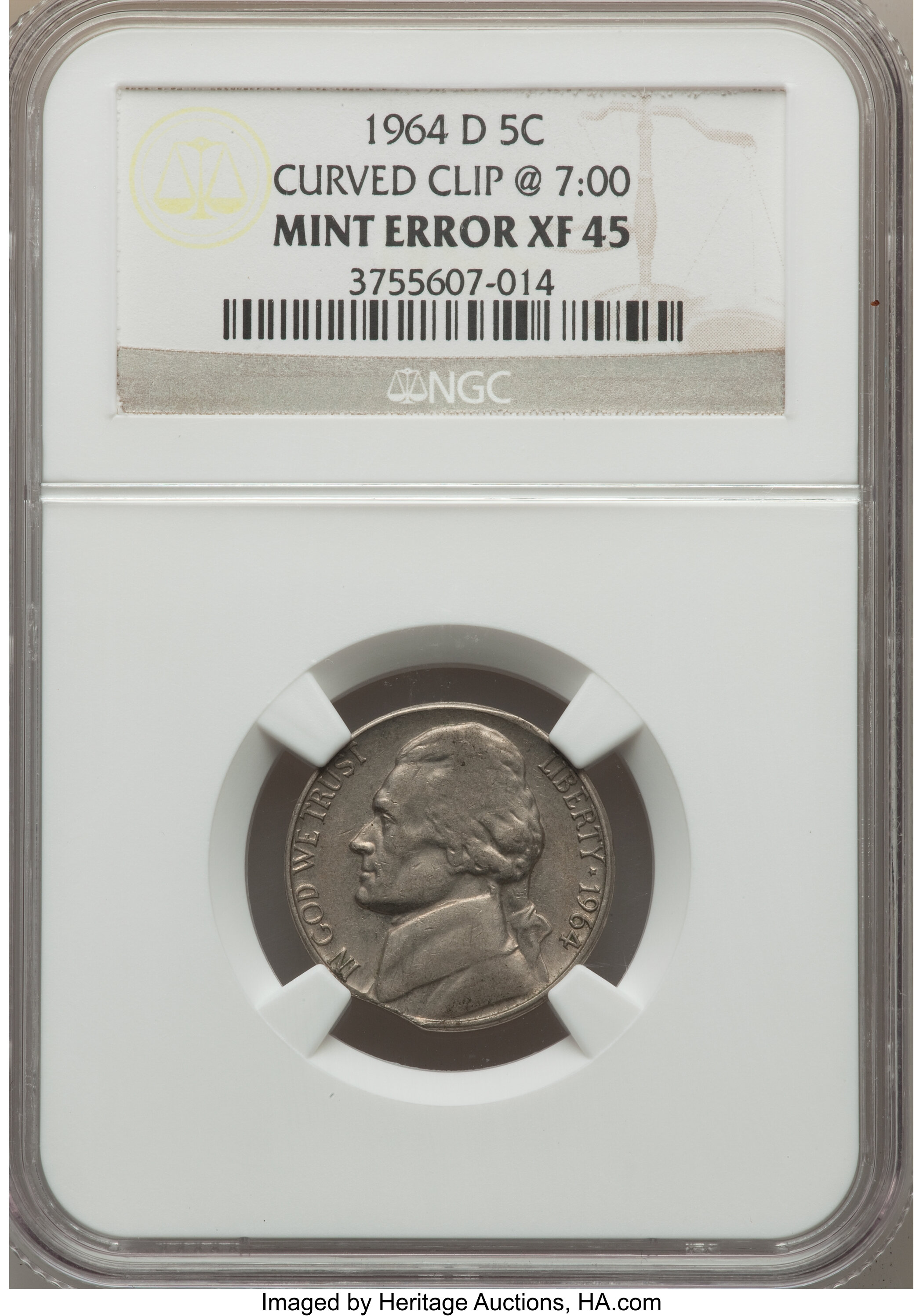 1945-D 5c Silver F15 thumbnail 4