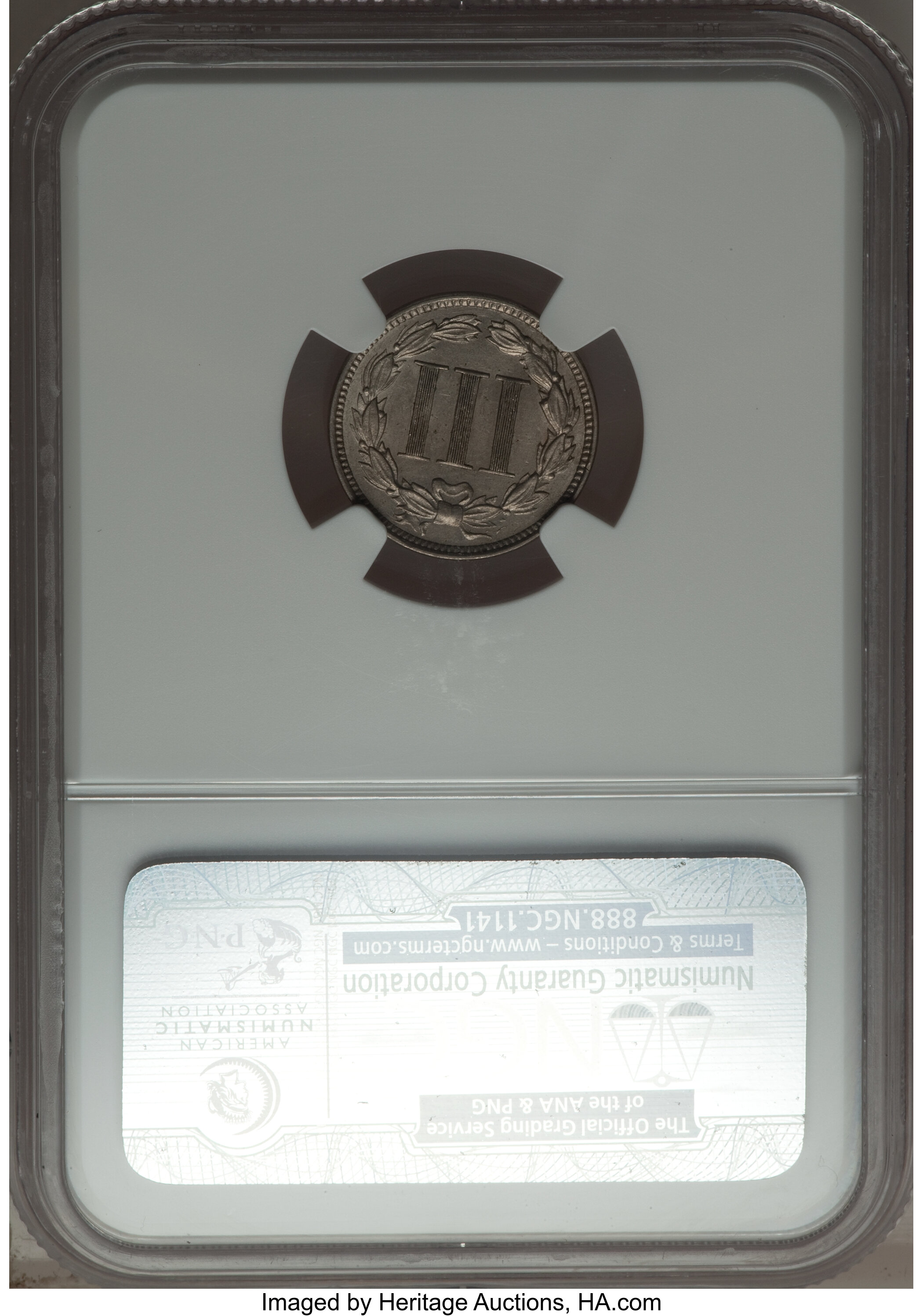 1880 3cN MS61 CAC thumbnail 2