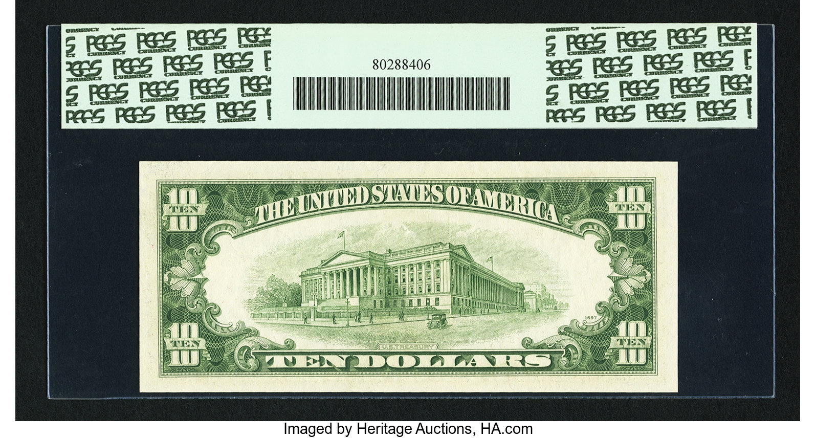 image for: Fr. 2012-B* $10 1950B Federal Reserve Star Note. PCGS Gem New 65PPQ....