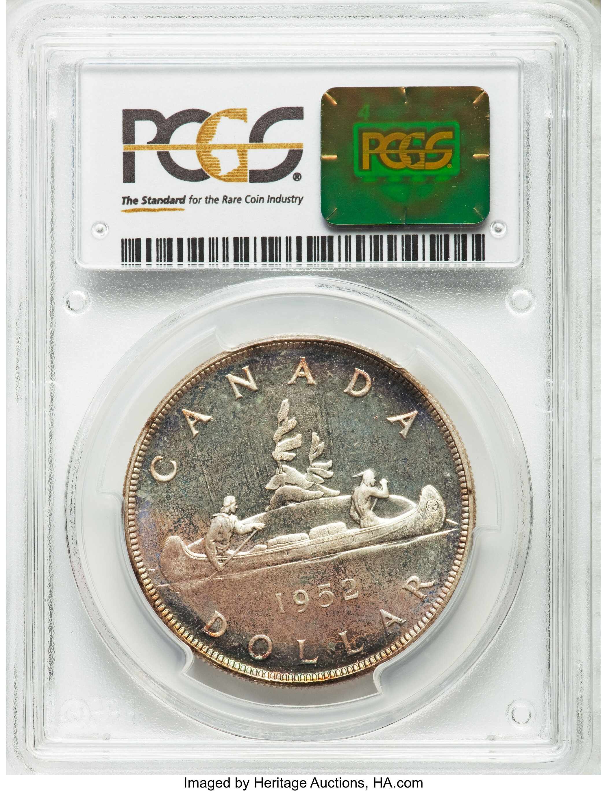 image for: George VI Prooflike Dollar 1952 No WL PL66 PCGS