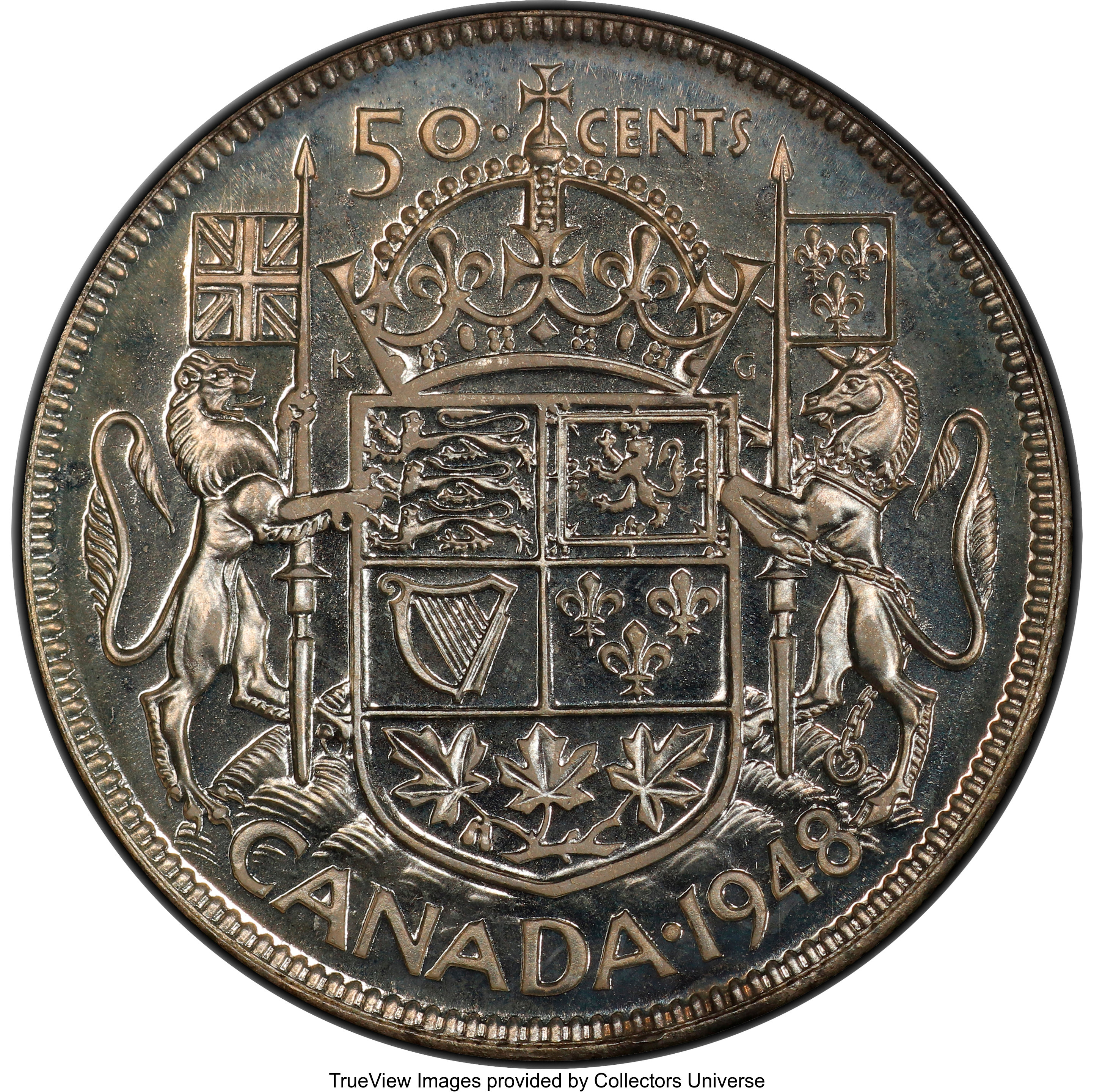 image for: George VI Specimen "Convex" 50 Cents 1948 SP65 PCGS