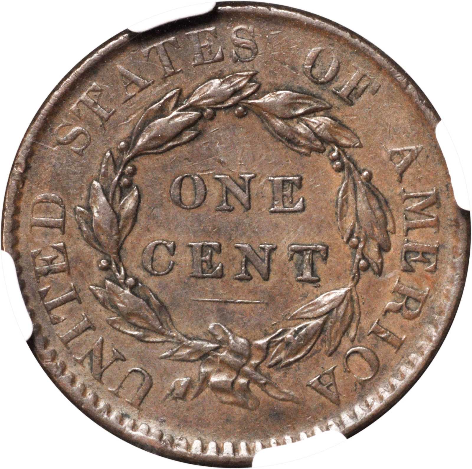 image for: 1820 Matron Head Cent. N-11. Rarity-2. Large Date. VF-30 BN (NGC).