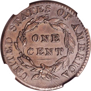 image for: 1825 Matron Head Cent. N-6. Rarity-3. VF-30 BN (NGC).