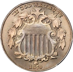 image for: 1879/8 Shield Nickel. Proof-68 (PCGS).