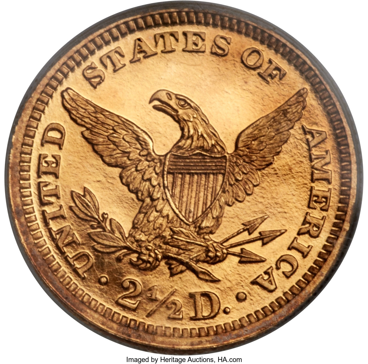 image for: 1867 $2 1/2 PR65 Deep Cameo PCGS....