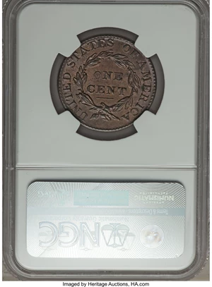 image for: 1826 1C N-6, R.2, MS63+ Brown NGC....