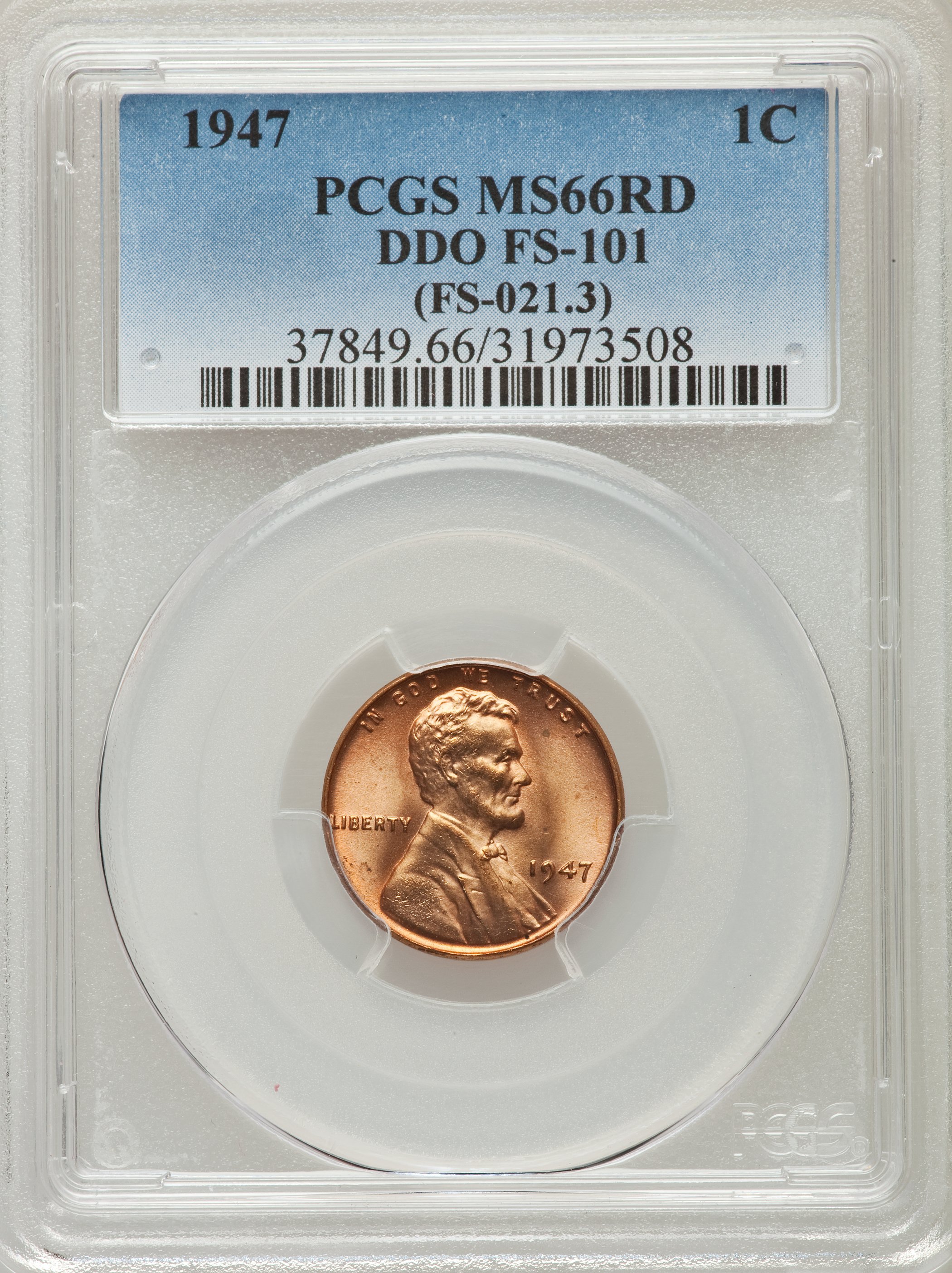 1947 1C Doubled Die Obverse, FS-101, MS66 Red PCGS. ...