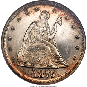 image for: 1875 20C MS66 NGC. BF-1, R.1....