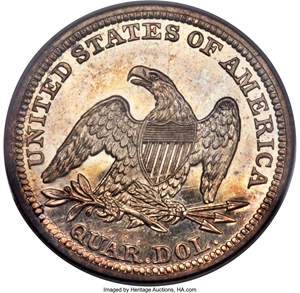 image for: 1841 25C PR61 PCGS. Briggs 4-B....