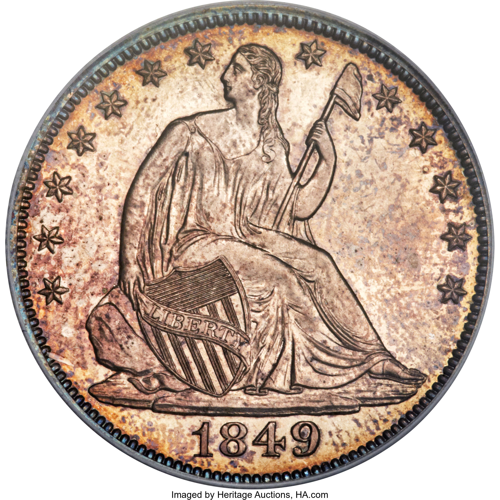 image for: 1849 50C PR63 PCGS. CAC. WB-101....