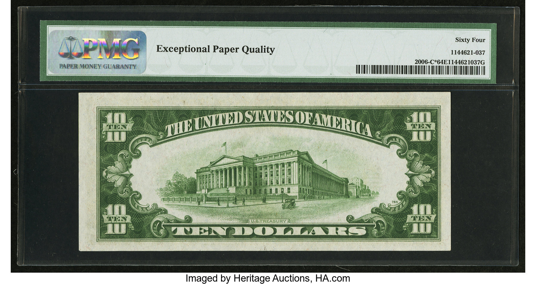image for: Fr. 2006-C* $10 1934A Federal Reserve Star Note. PMG Choice Uncirculated 64 EPQ....