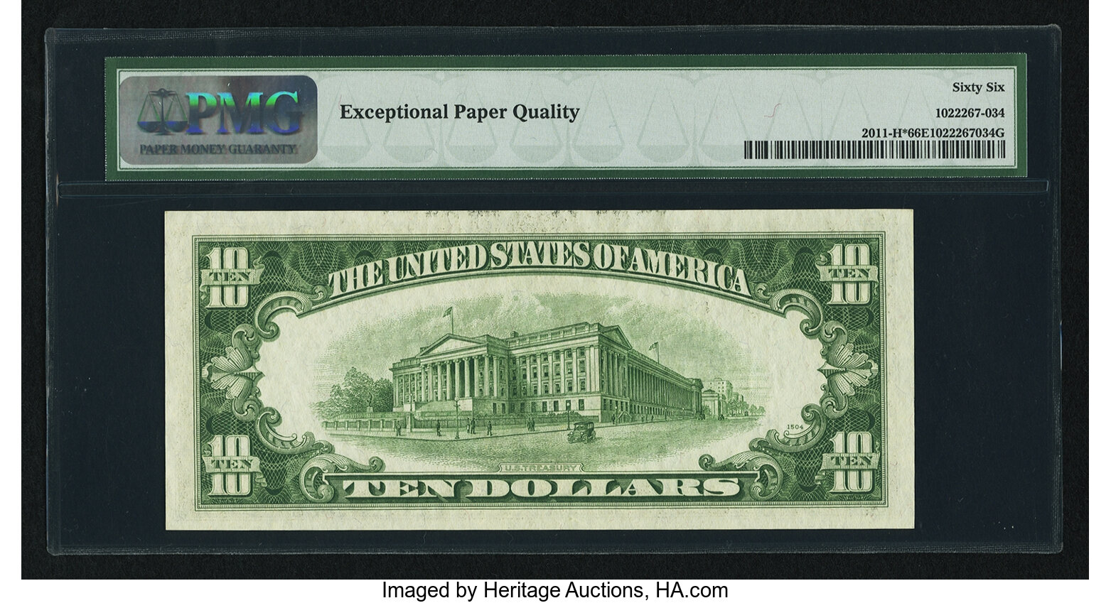 image for: Fr. 2011-H* $10 1950A Federal Reserve Note. PMG Gem Uncirculated 66 EPQ....