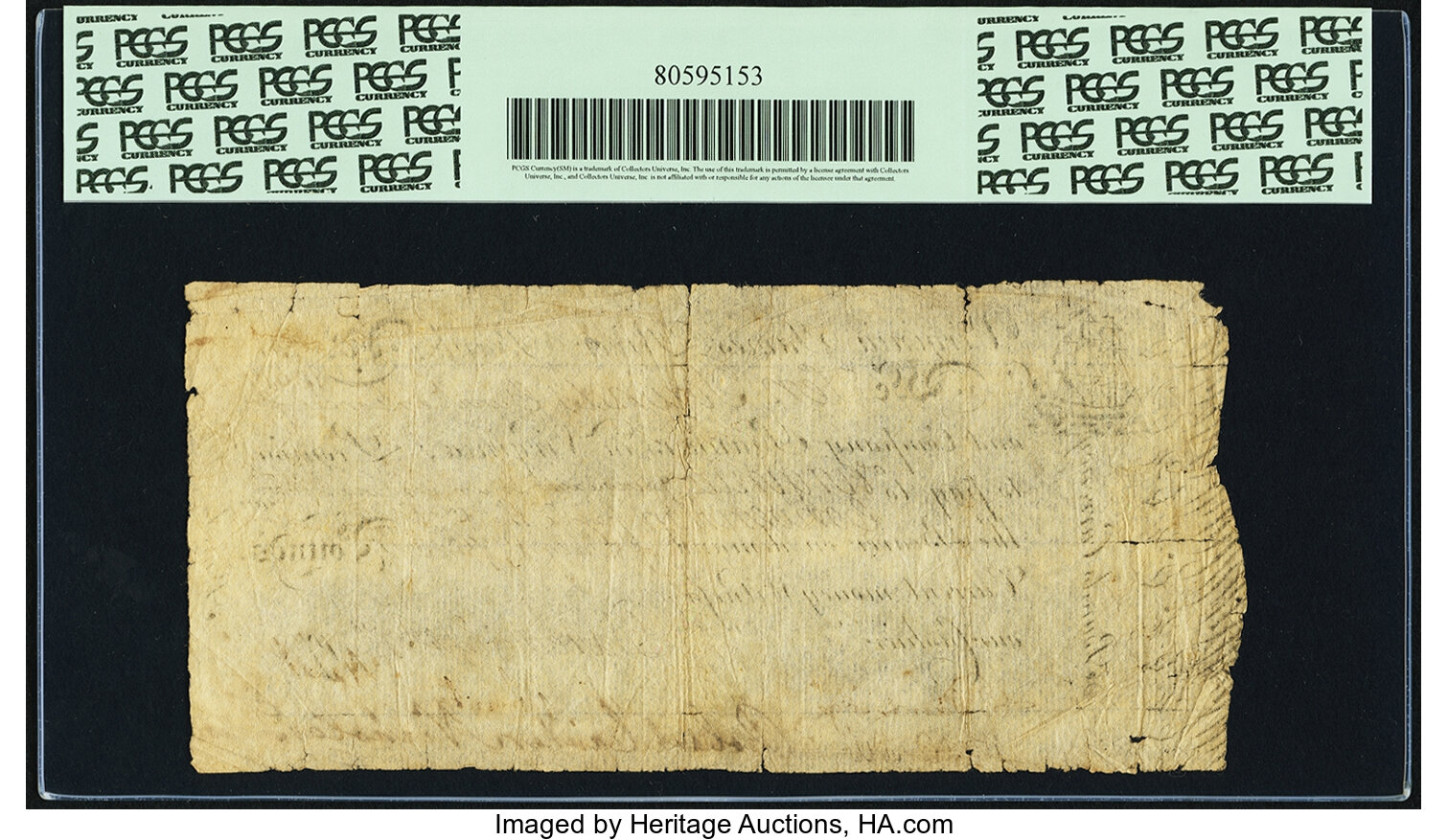 image for: Virginia September 1, 1775 10 Pounds James River Bank Form Fr. VA-86. PCGS Very Fine 25 Apparent....