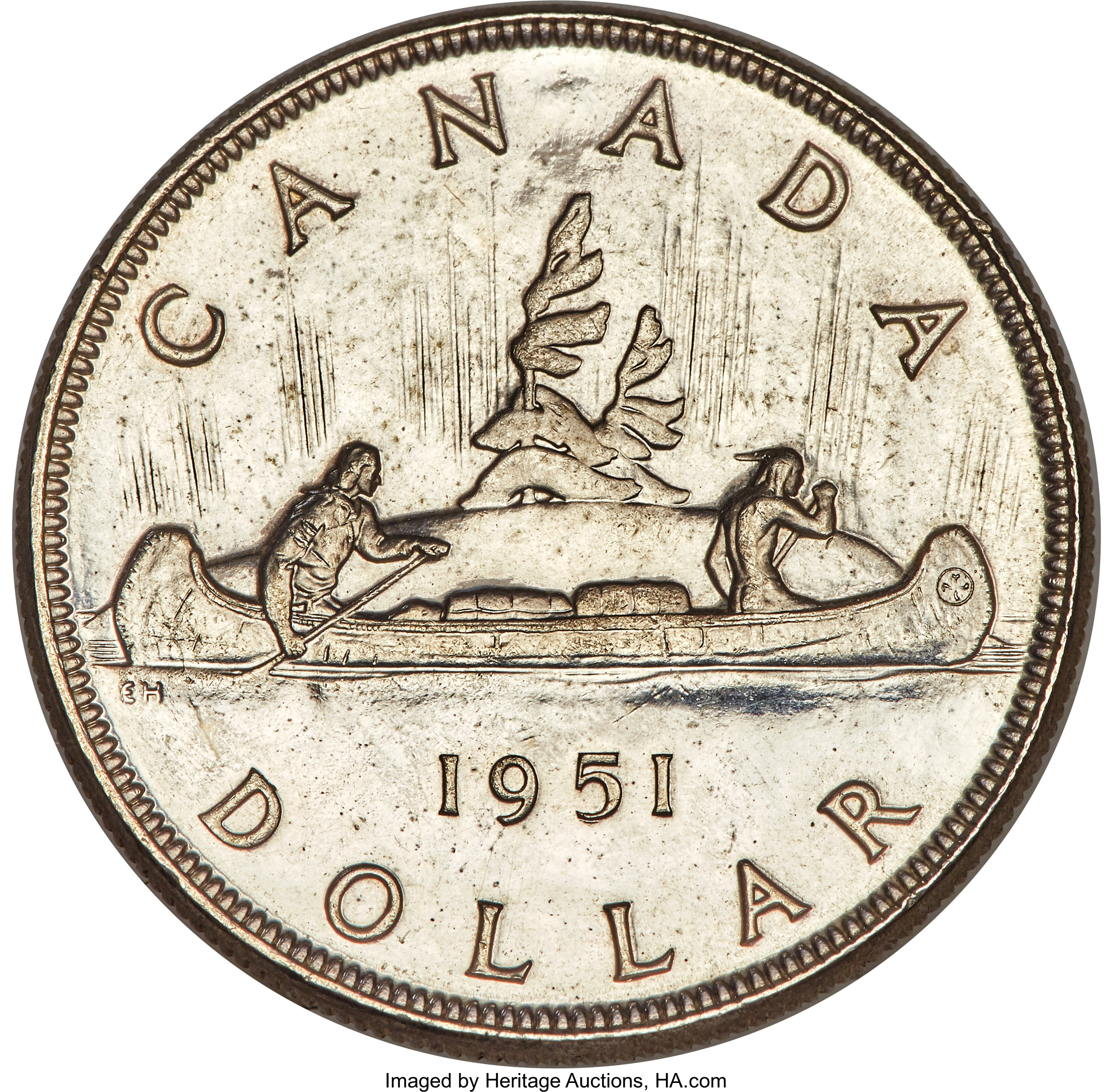 image for: George VI Prooflike Dollar 1951 UNC Details (Cleaning) PCGS