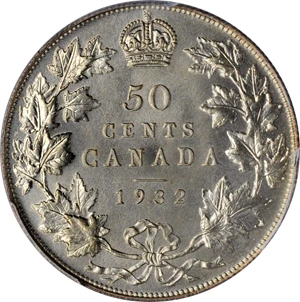 image for: CANADA. 50 Cents, 1932. Ottawa Mint. PCGS SPECIMEN-62 Gold Shield.