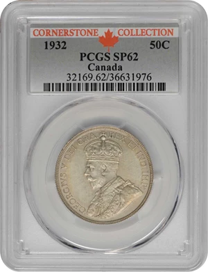 image for: CANADA. 50 Cents, 1932. Ottawa Mint. PCGS SPECIMEN-62 Gold Shield.