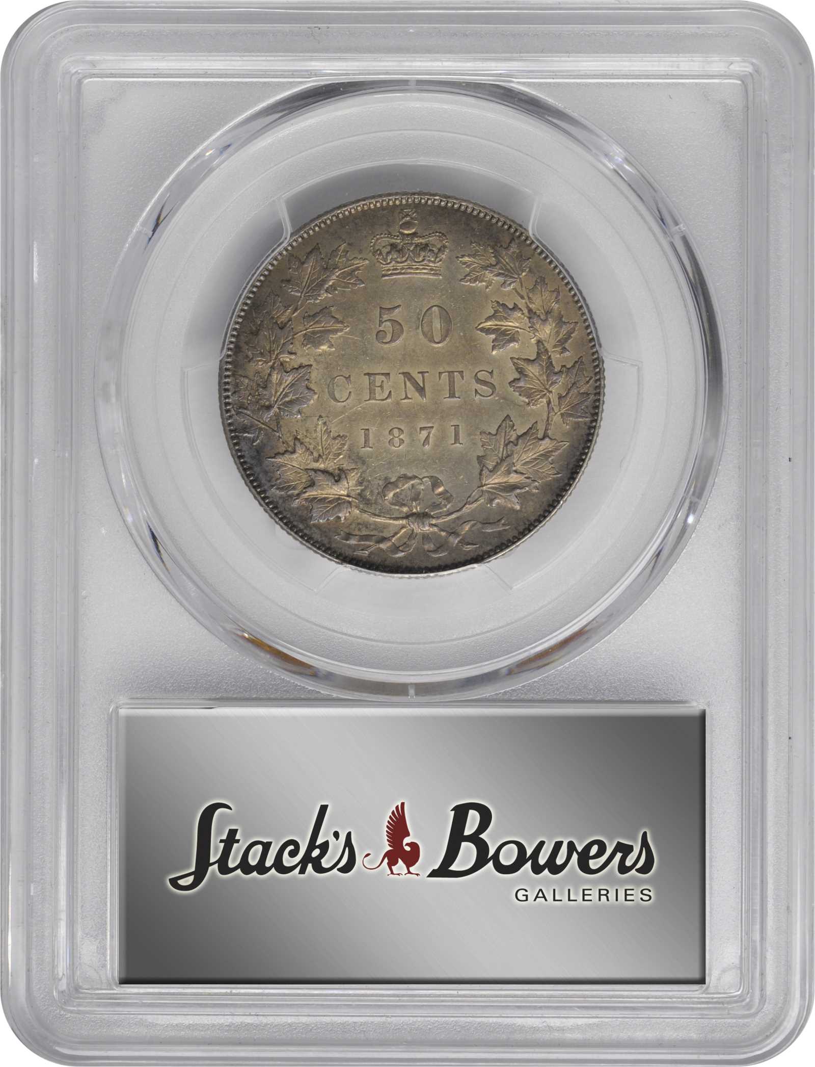 image for: CANADA. 50 Cents, 1871. London Mint. PCGS AU-53 Gold Shield.