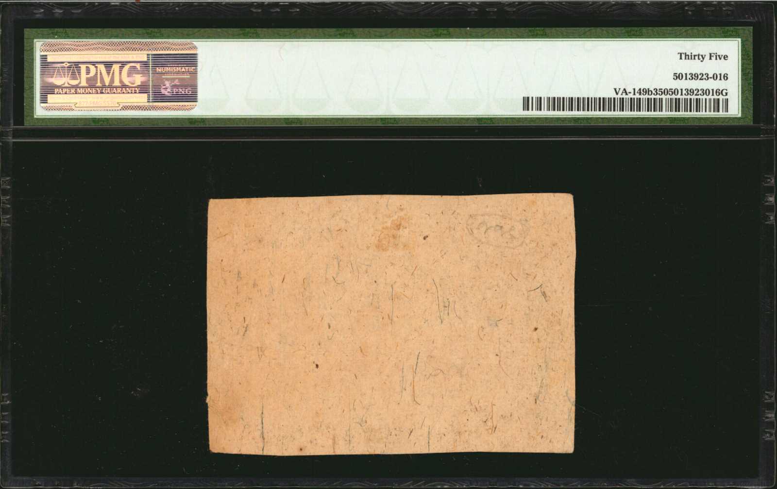 image for: VA-149b. Virginia. May 4, 1778. $7. PMG Choice Very Fine 35.
