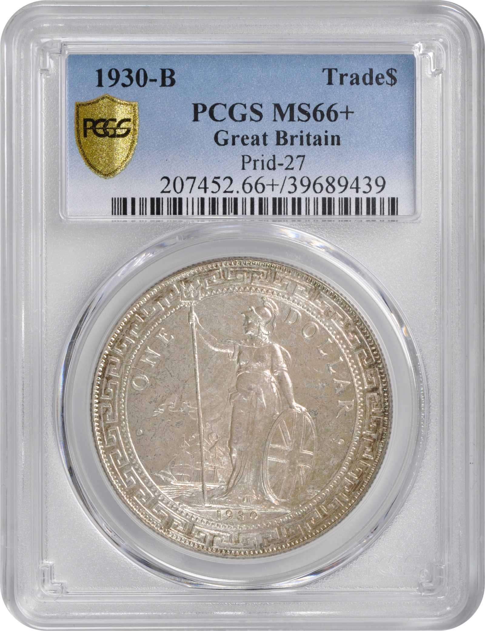 image for: GREAT BRITAIN. Trade Dollar, 1930-B. Bombay Mint. PCGS MS-66+ Gold Shield.