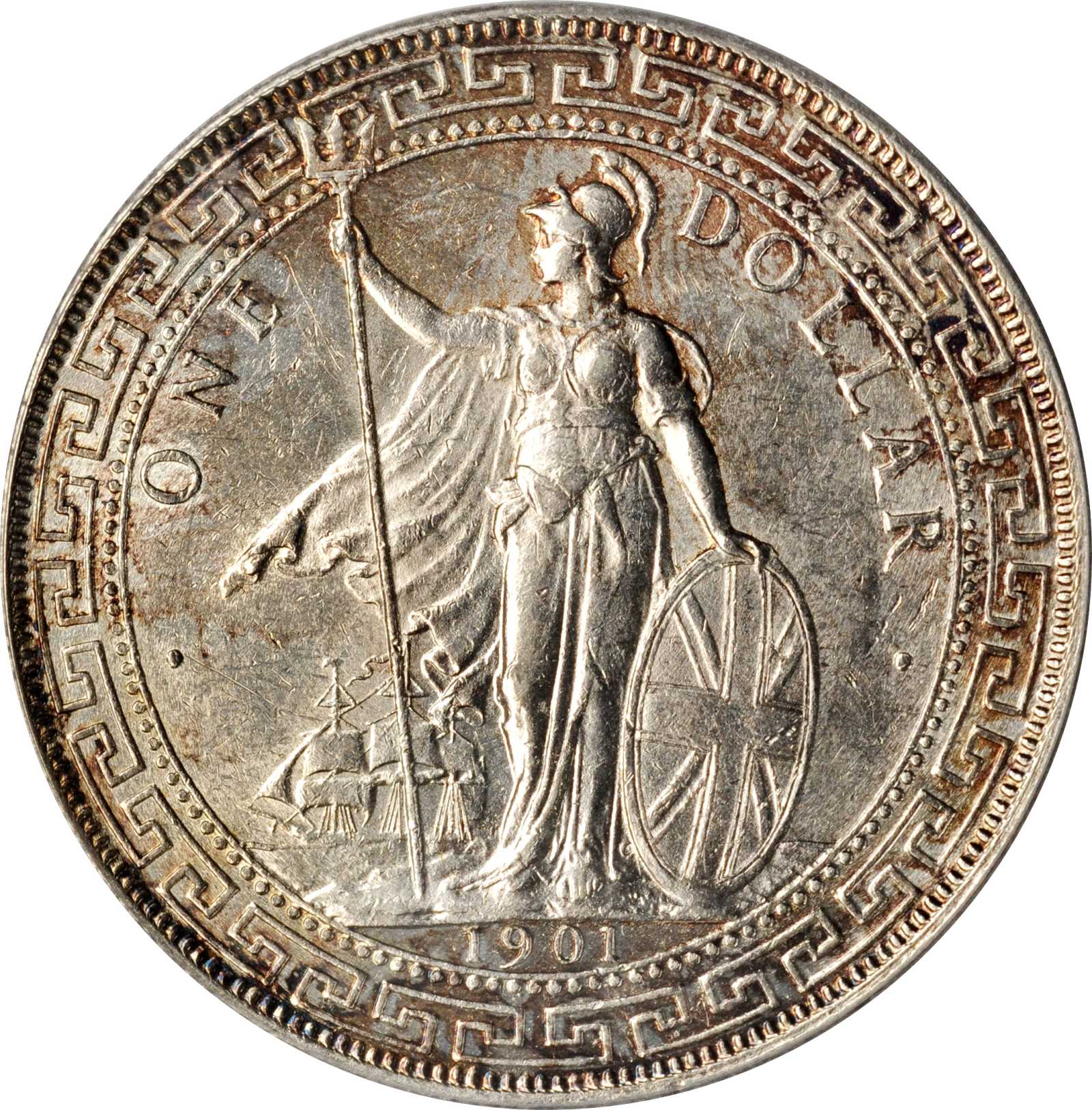 image for: GREAT BRITAIN. Trade Dollar, 1901-C. Calcutta Mint. PCGS MS-63 Gold Shield.