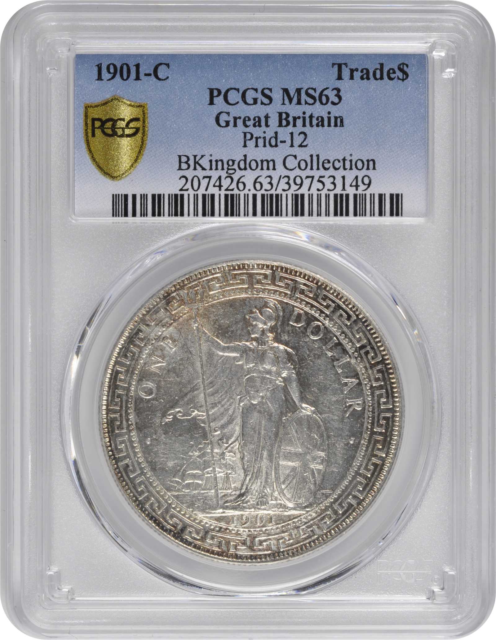 image for: GREAT BRITAIN. Trade Dollar, 1901-C. Calcutta Mint. PCGS MS-63 Gold Shield.