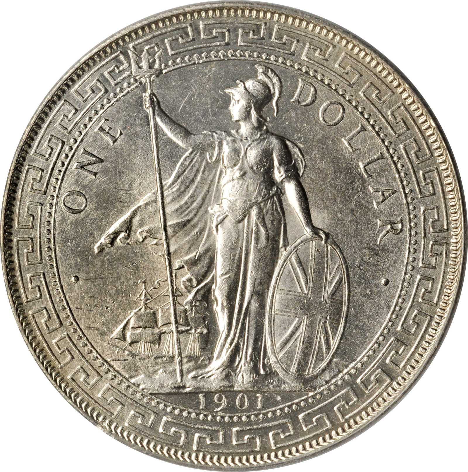 image for: GREAT BRITAIN. Trade Dollar, 1901-C. Calcutta Mint. PCGS MS-63 Gold Shield.