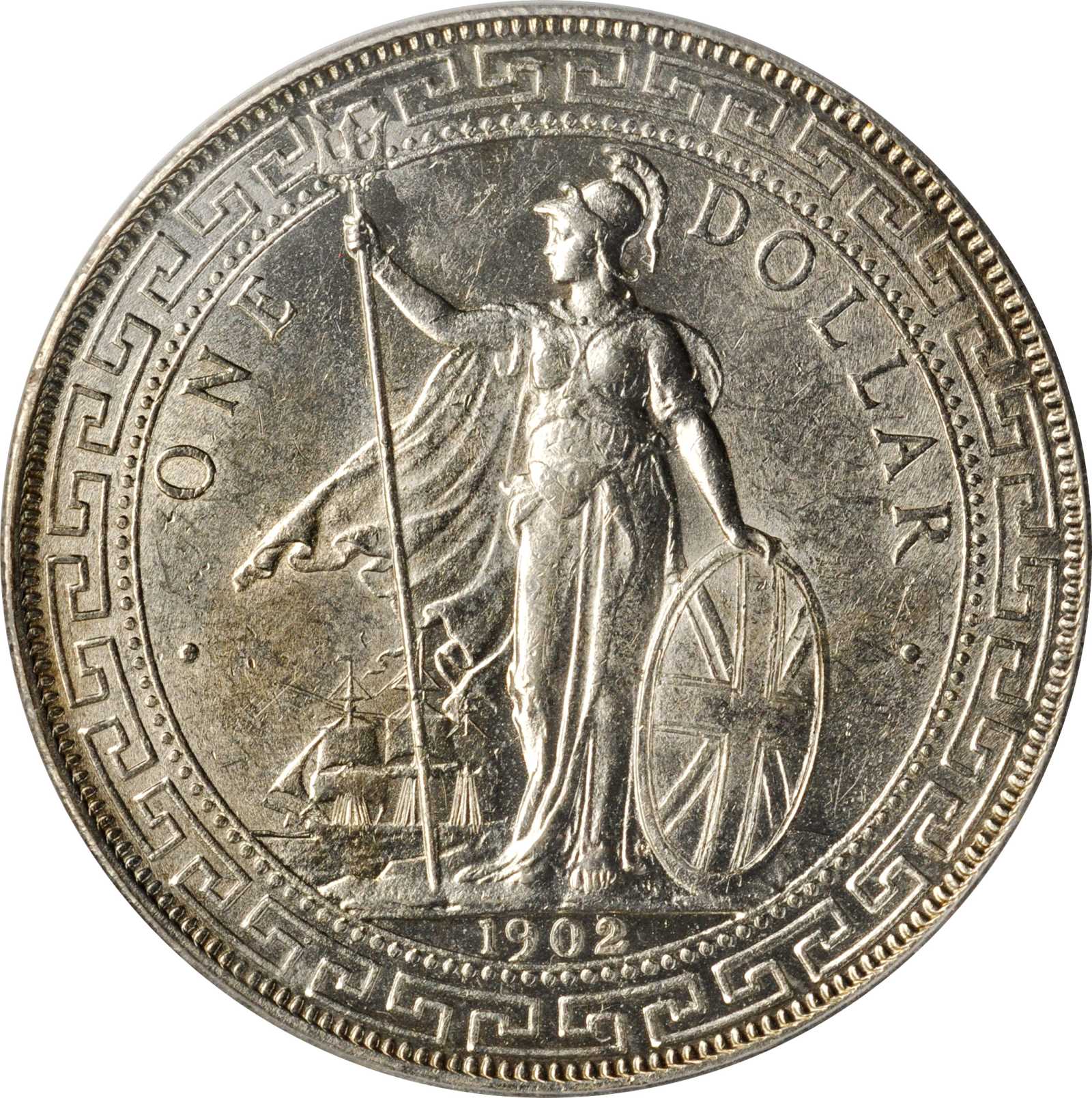 image for: GREAT BRITAIN. Trade Dollar, 1902-C. Calcutta Mint. PCGS MS-63 Gold Shield.