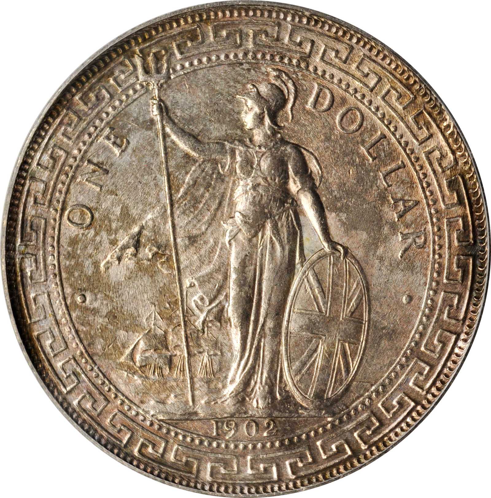 image for: GREAT BRITAIN. Trade Dollar, 1902-C. Calcutta Mint. PCGS MS-62 Gold Shield.