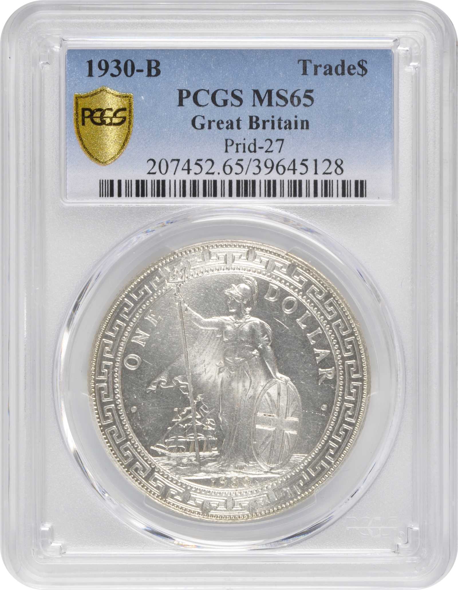 image for: GREAT BRITAIN. Trade Dollar, 1930-B. Bombay Mint. PCGS MS-65 Gold Shield.