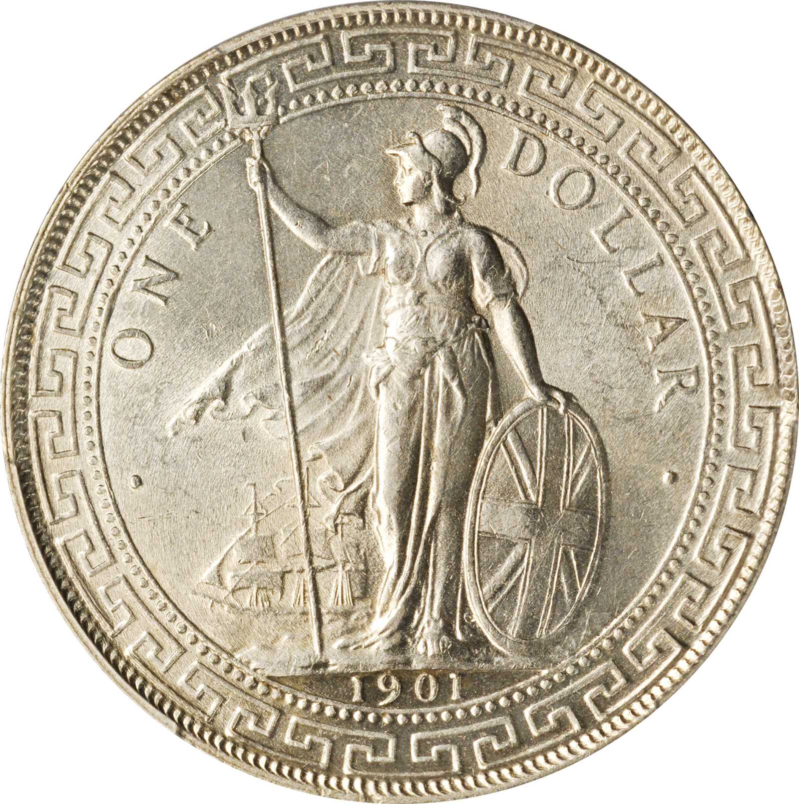 image for: GREAT BRITAIN. Trade Dollar, 1901-C. Calcutta Mint. PCGS MS-64 Gold Shield.