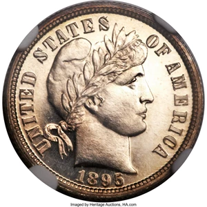 image for: 1895 10C PR68 Cameo NGC....
