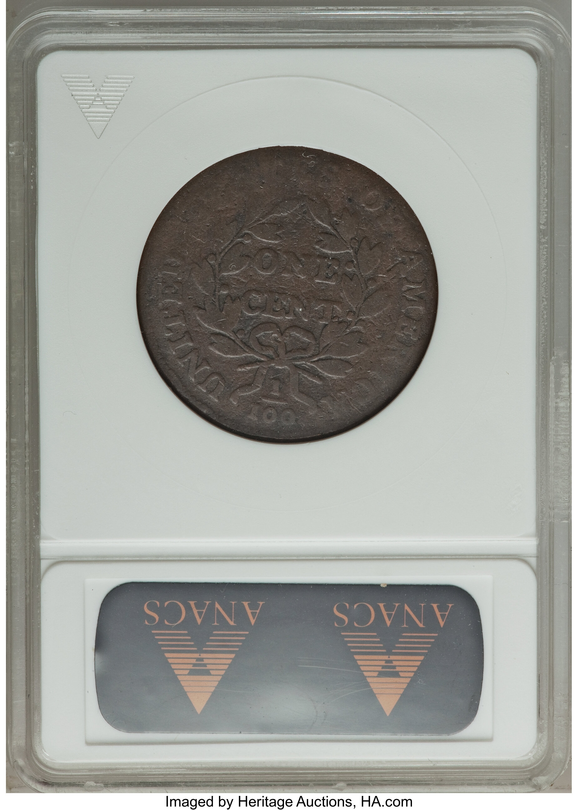 image for: 1798 1C First Hair Style, S-162, B-23, R.4, AG3 ANACS. NGC Census: (0/0). PCGS Population (0/0).  ...