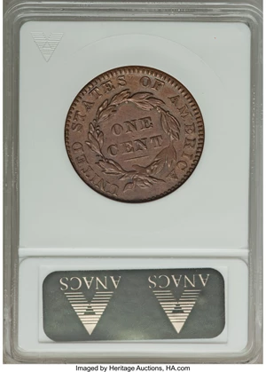 image for: 1830 1C Medium Letters, N-6, R.4, -- Scratched -- ANACS. VF Details, Net Fine 12. NGC Census: (0/7). PCGS Population (0/4)....