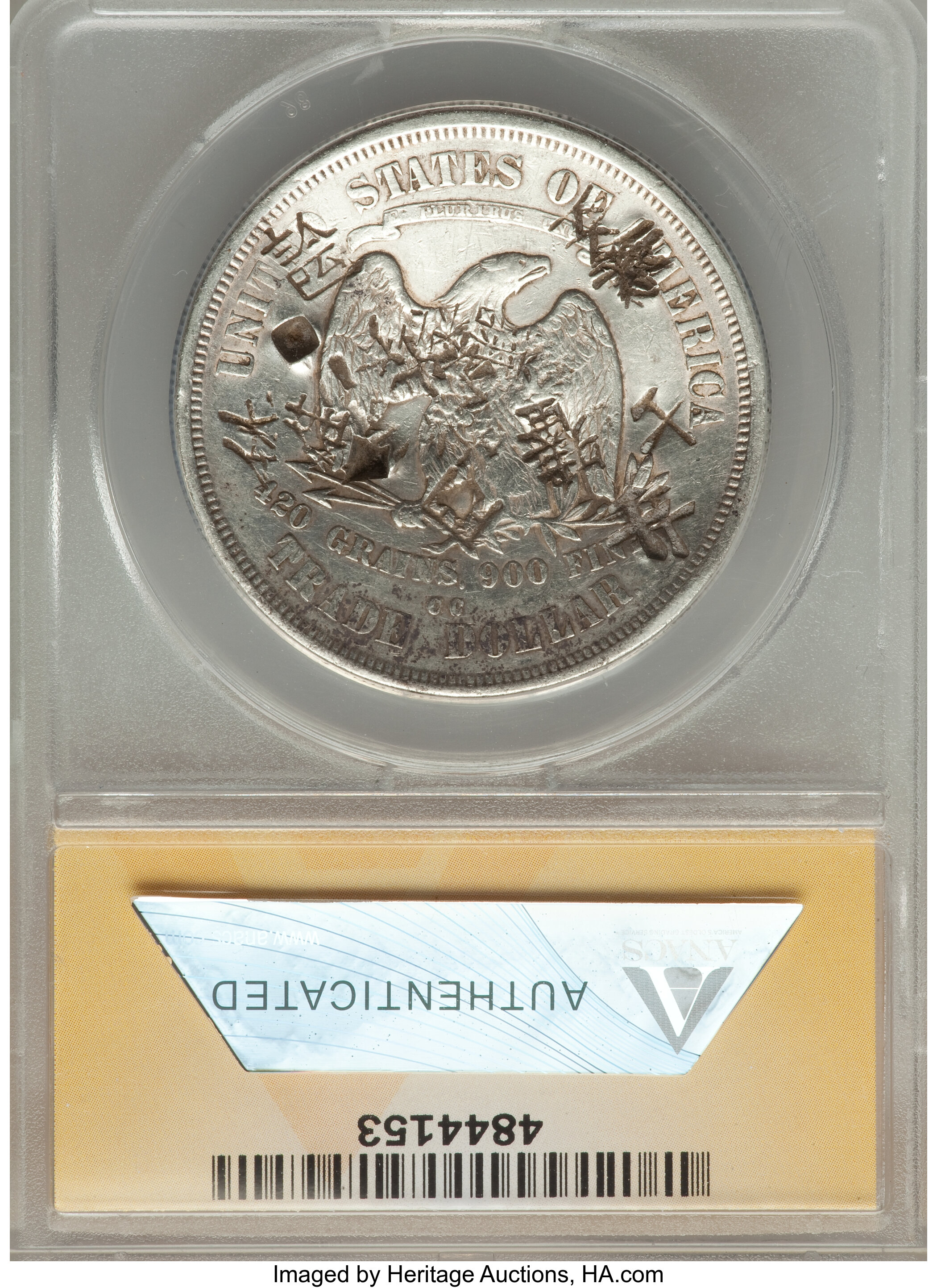 1874-CC Trade$ Chopmarked VF25 thumbnail 6