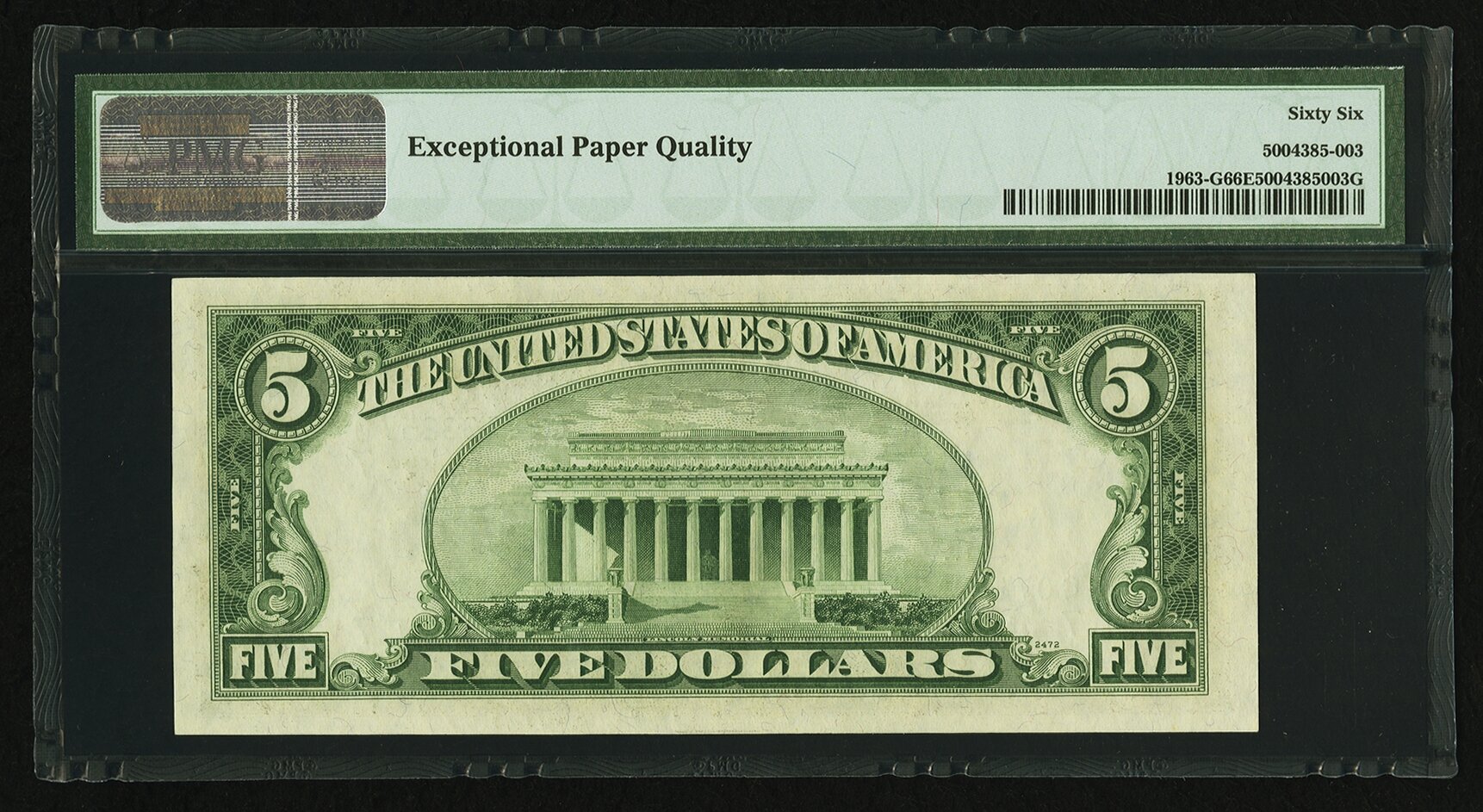 image for: Fr. 1963-G $5 1950B Federal Reserve Note. PMG Gem Uncirculated 66 EPQ....