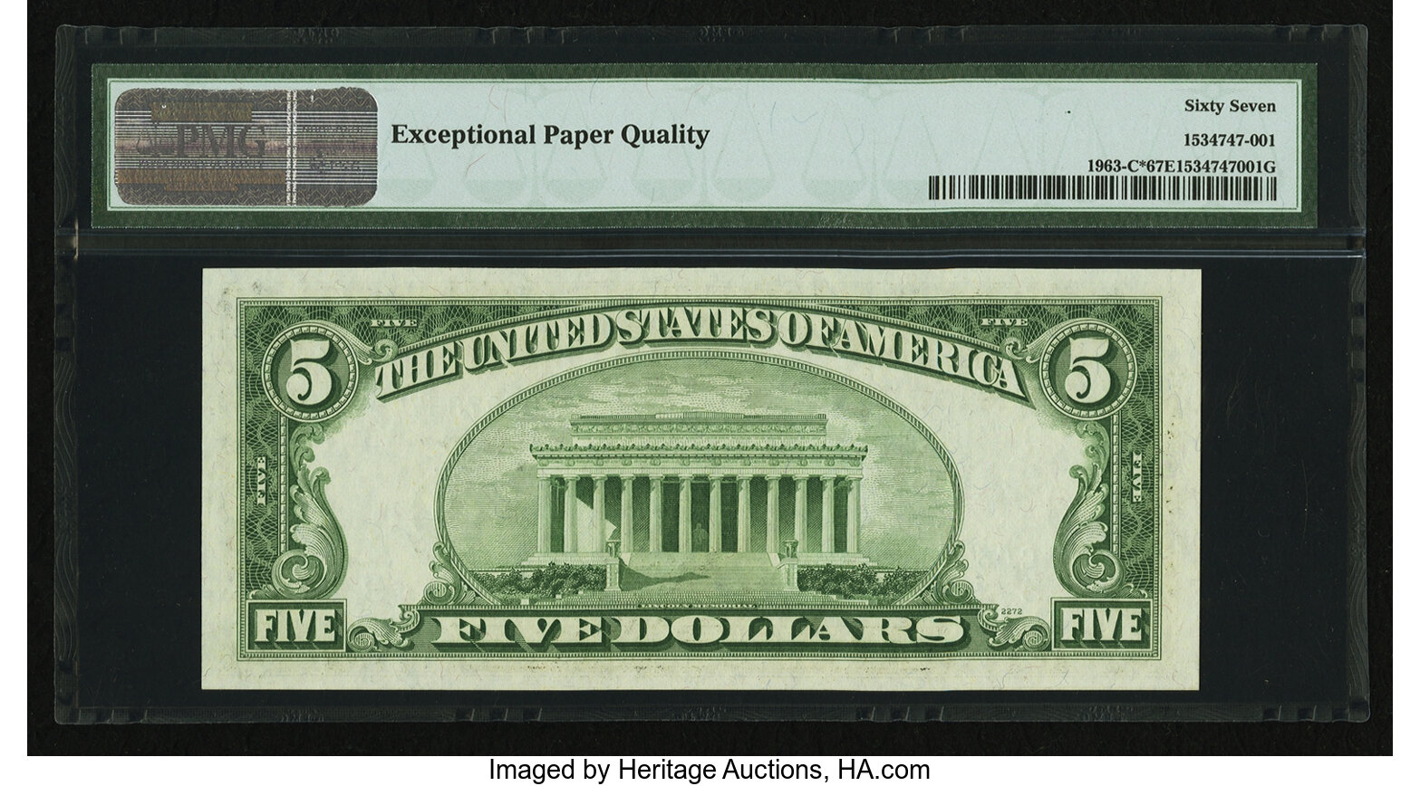 image for: Fr. 1963-C* $5 1950B Federal Reserve Note. PMG Superb Gem Unc 67 EPQ....