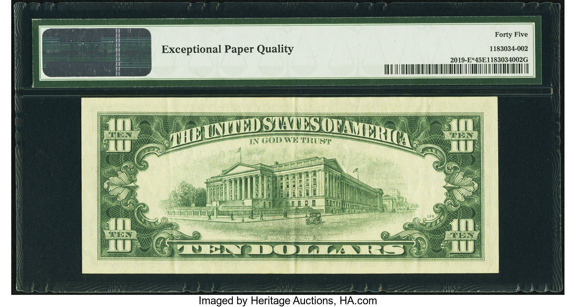 image for: Fr. 2019-E* $10 1969A Federal Reserve Star Note. PMG Choice Extremely Fine 45 EPQ....