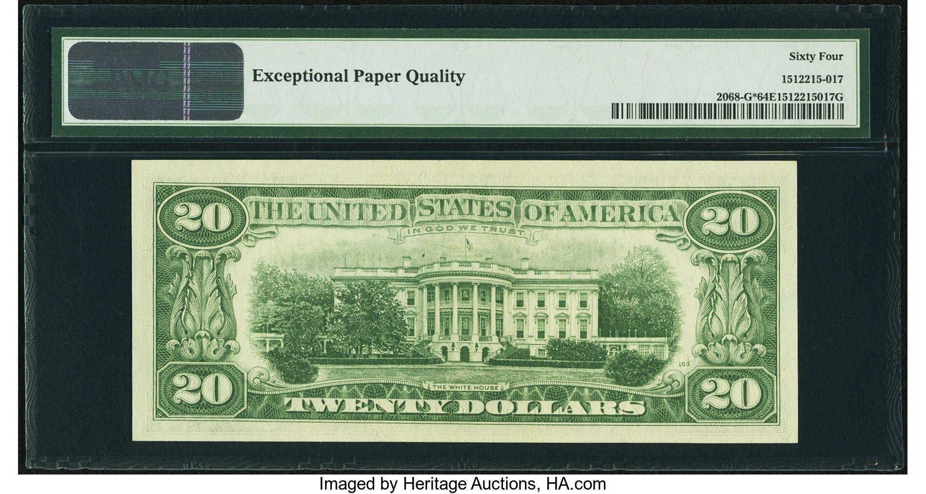 image for: Fr. 2068-G* $20 1969A Federal Reserve Star Note. PMG Choice Uncirculated 64 EPQ....